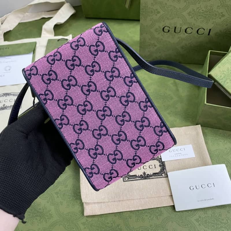 Gucci GG Multicolor Mini Bag Replica Purple 657582