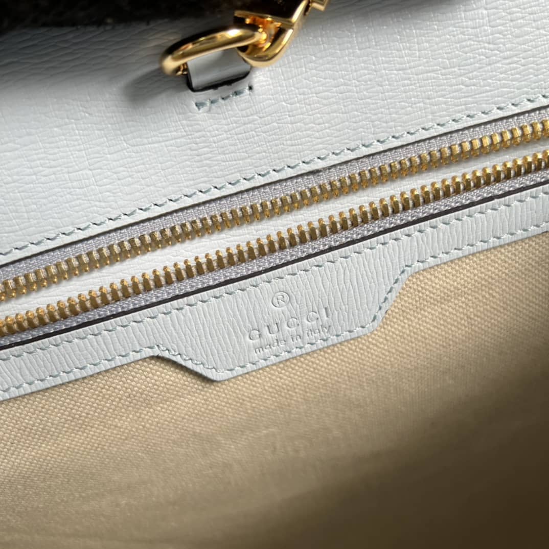 Gucci Tiger Medium Tote Bag Light Blue 687827 Replica