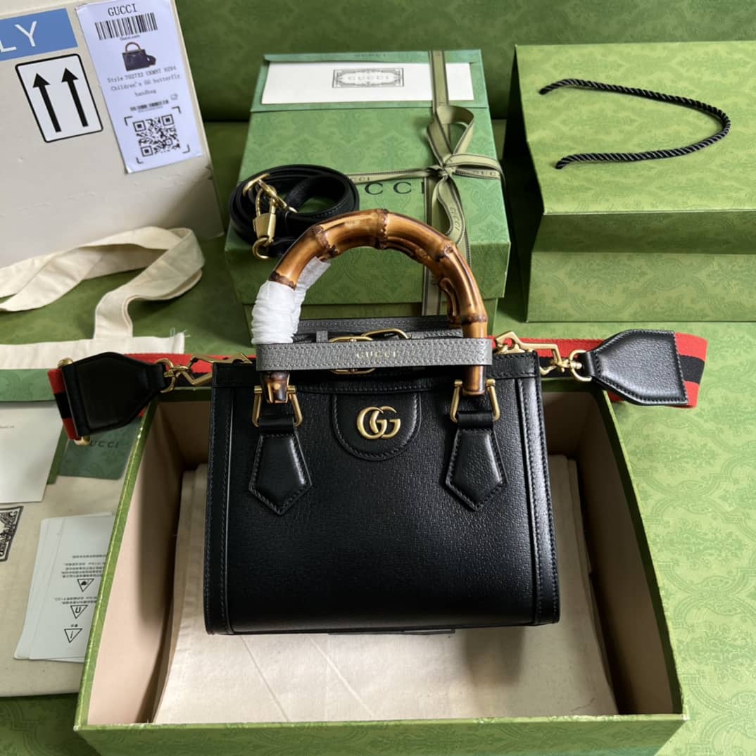 Gucci Diana Mini Tote Black 702732 Replica Bag