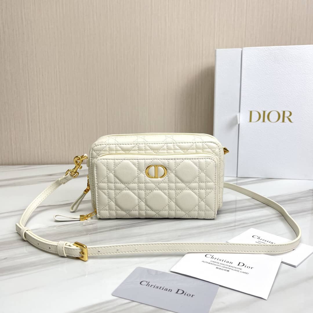 Christian Dior Caro Double Calfskin Pouch