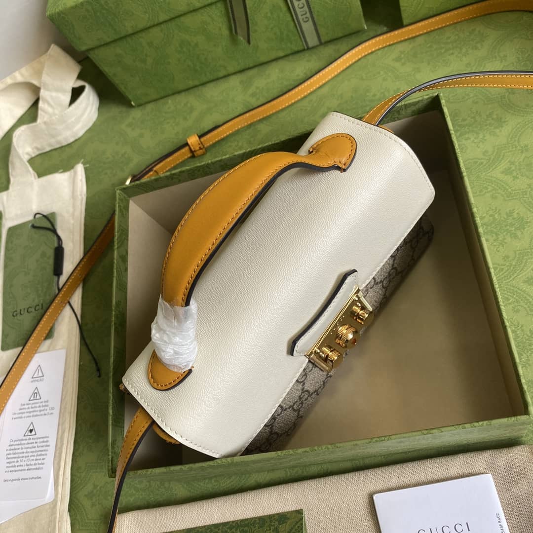 Gucci Padlock GG Supreme Canvas Top Handle Mini Bag Replica 652683