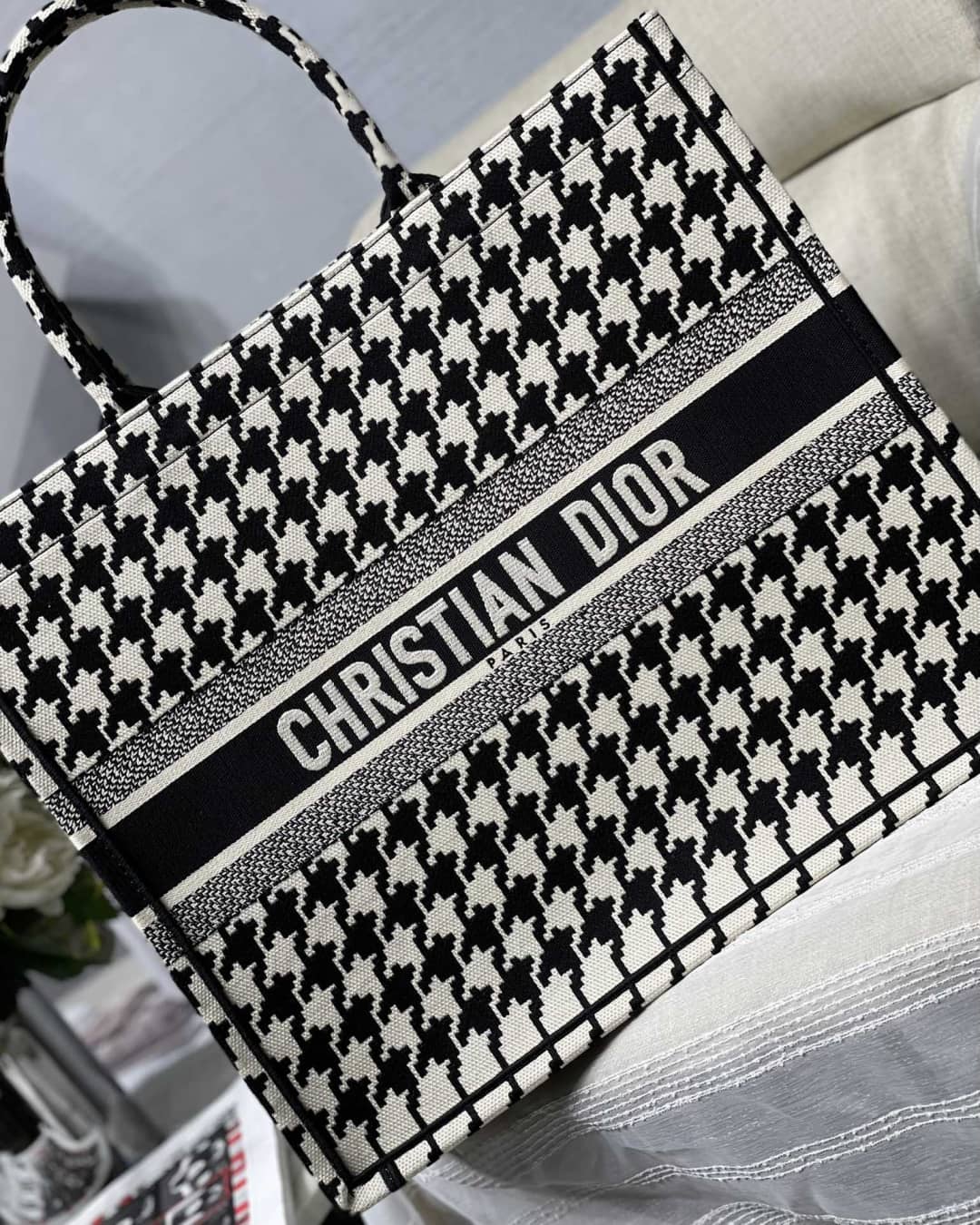 Christian Dior CD Book Embroidery Replica Tote