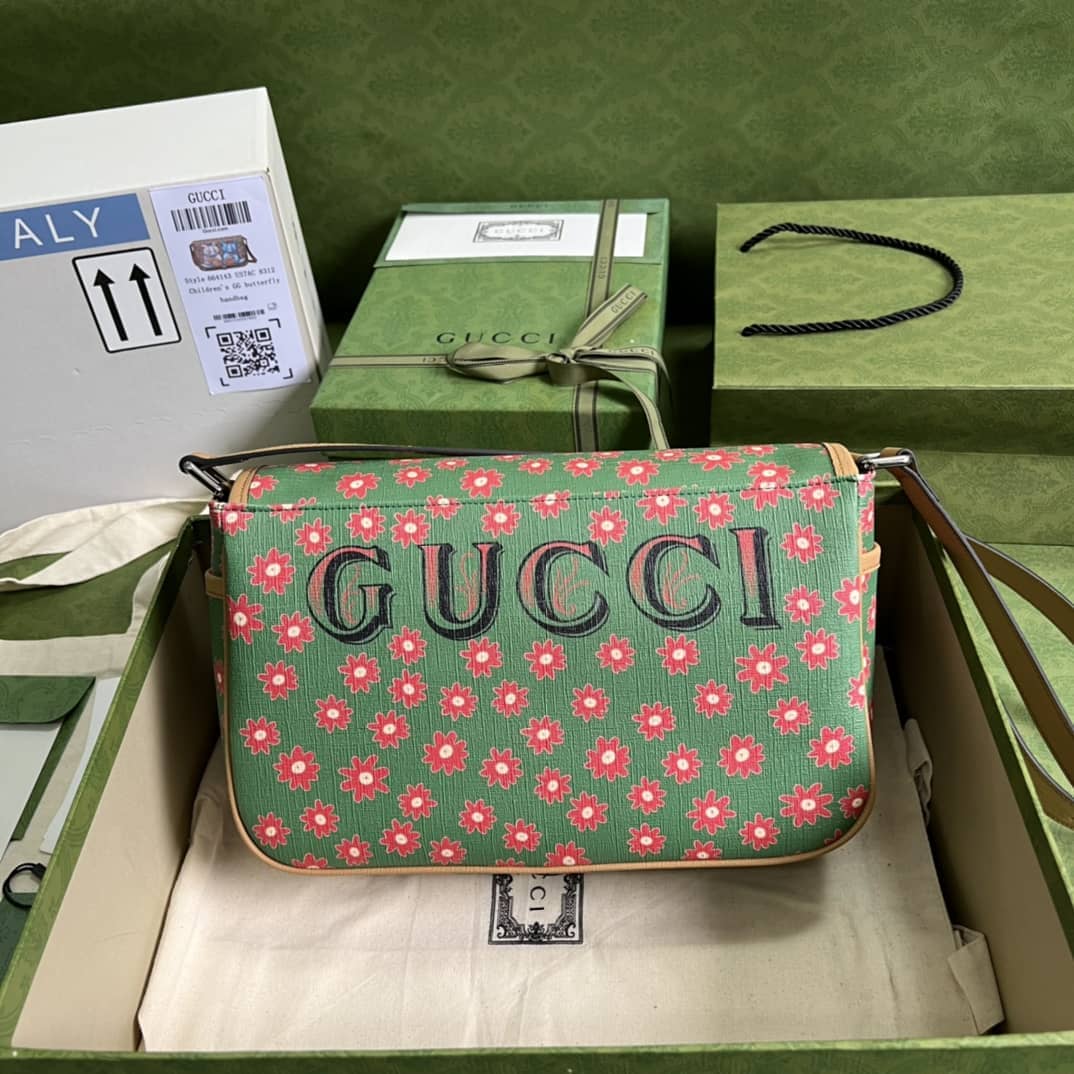 Gucci Children Cat Print 664143 Replica Messenger Bag