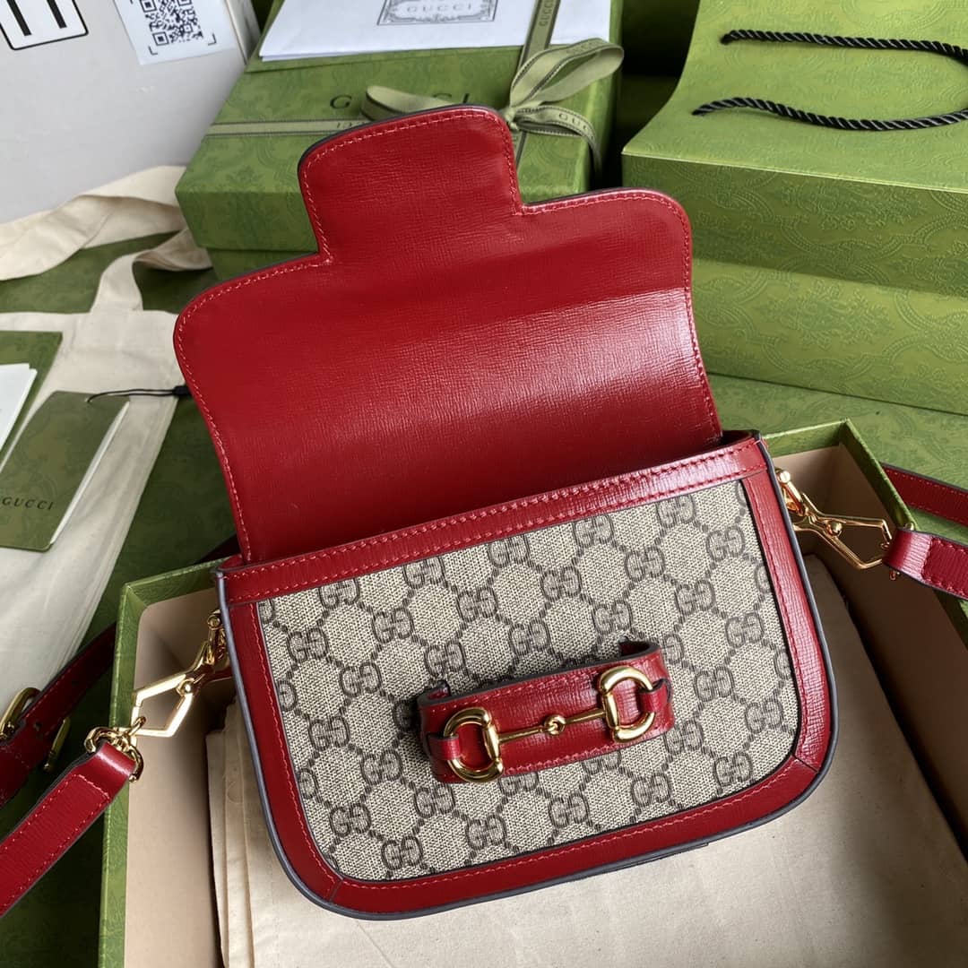 Gucci 1955 Horsebit Supreme GG Canvas Mini Shoulder Bag Replica 658574