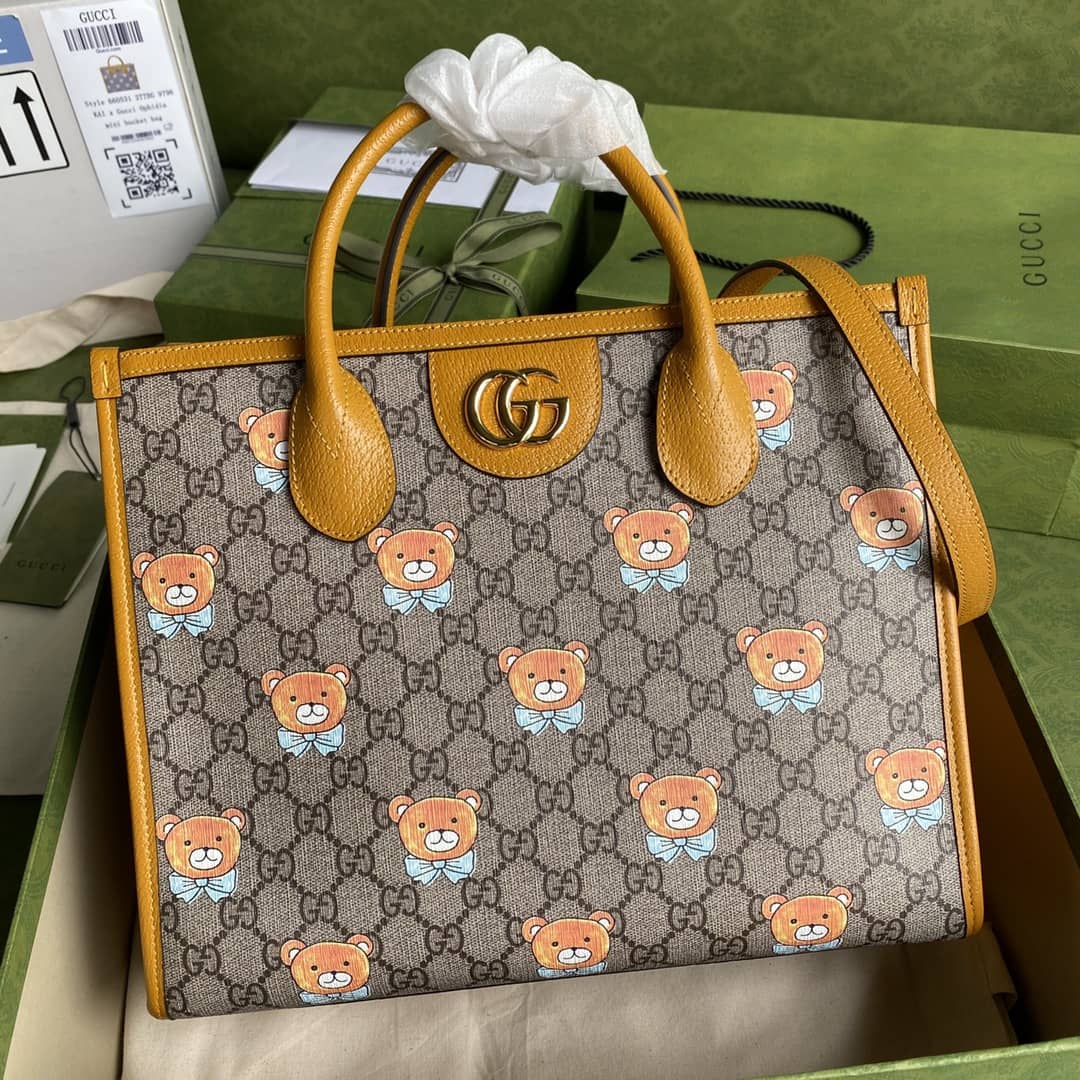 Kai x Gucci Leather Logo Tote Replica 660531