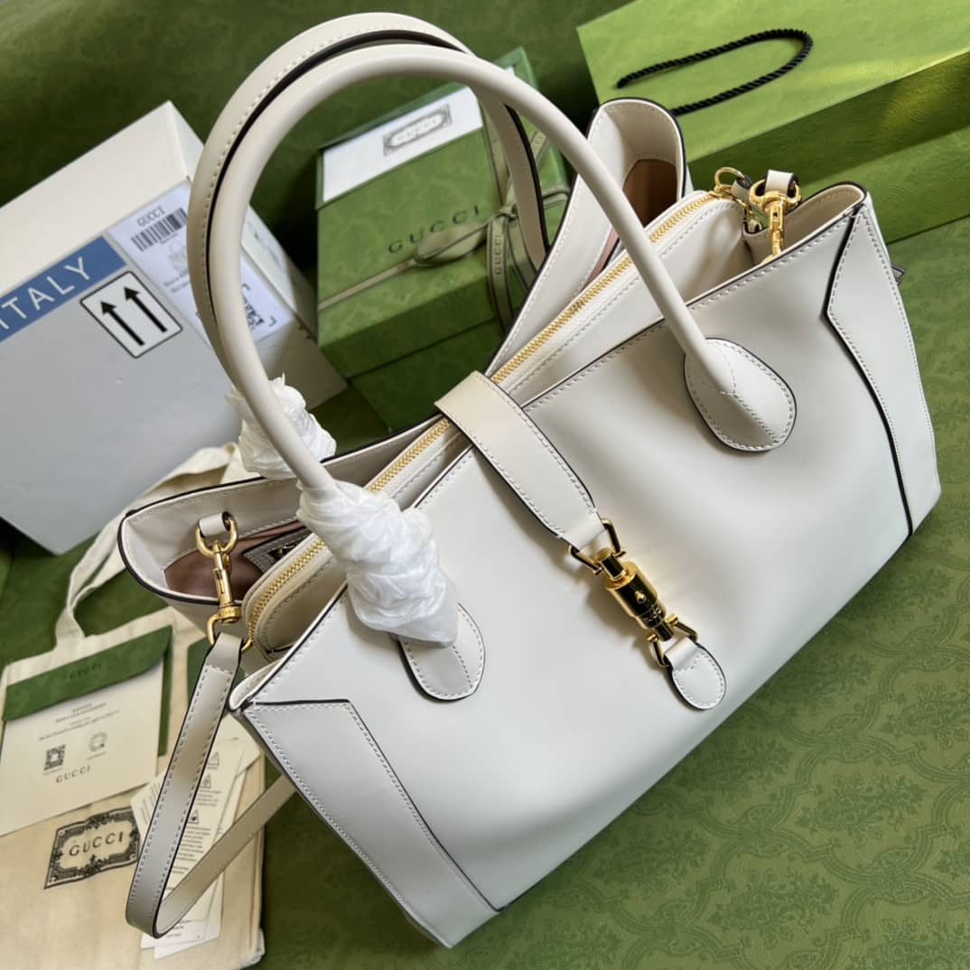 Gucci Jackie 1961 Large Tote Bag White 649015 Replica
