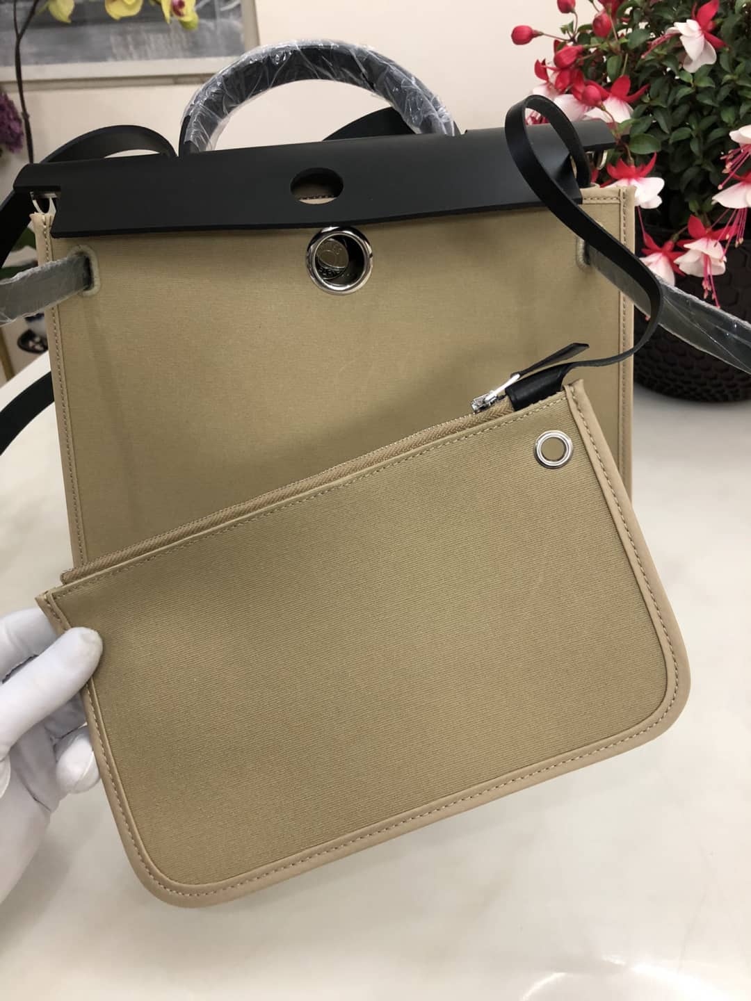 Hermes Bag Replica 31 Canvas Leather  HerBag