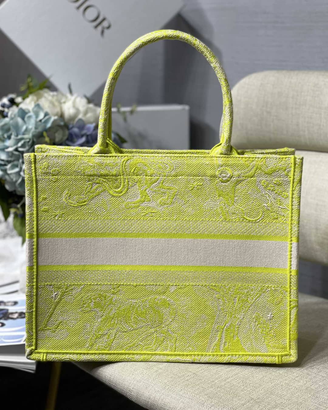 Christian Dior Tote Bag Dupe CD Book Embroidery