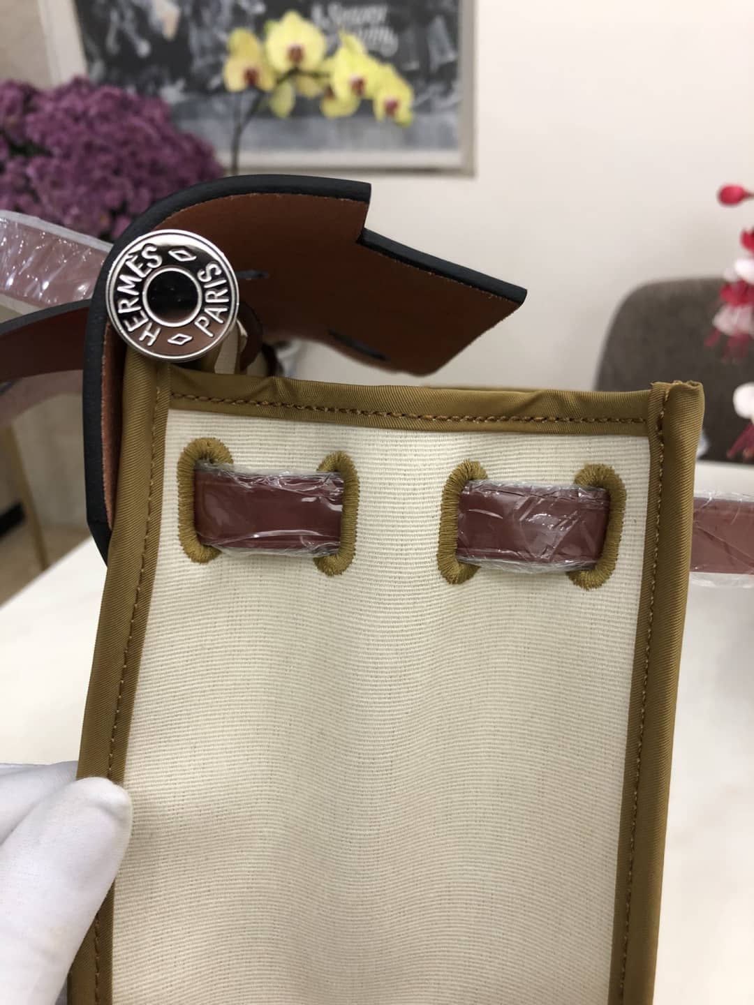 Replica Hermes Birkin Bag 31 Canvas Leather HerBag