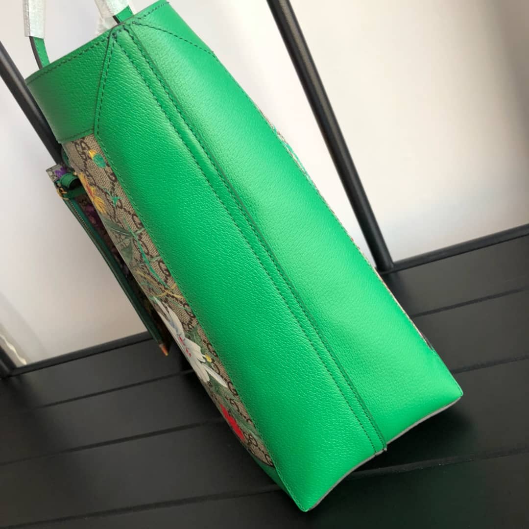 Gucci Ophidia Web Soft GG Supreme Tote Replica Green 547947