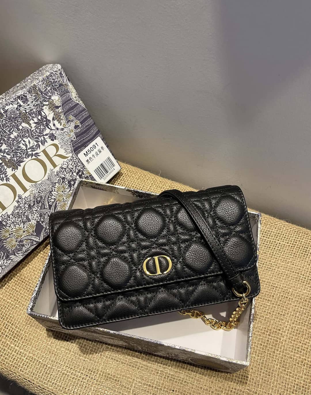 Christian Dior Caro Chain Belt Replica Pouch