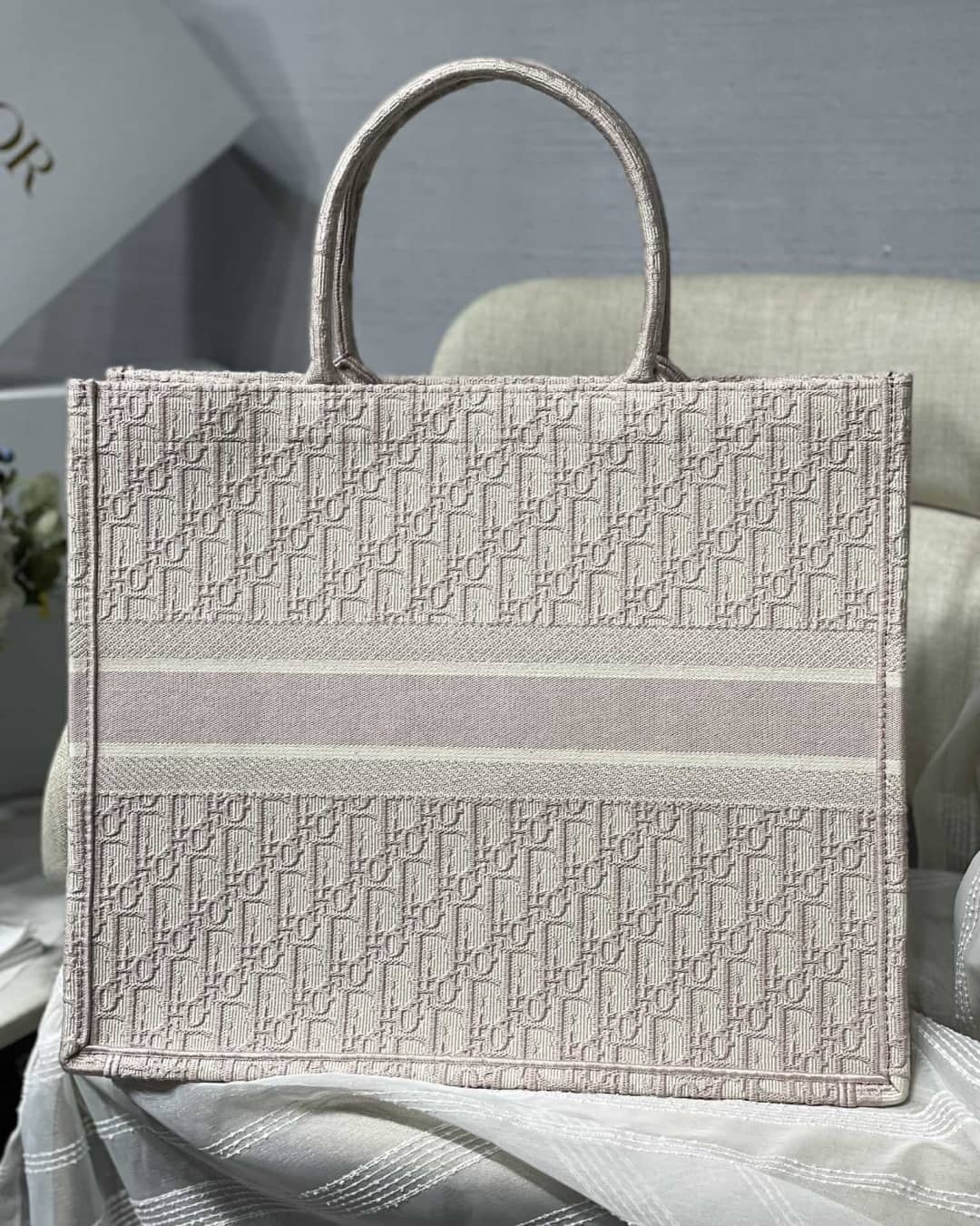 Christian Dior CD Book Embroidery Replica Tote