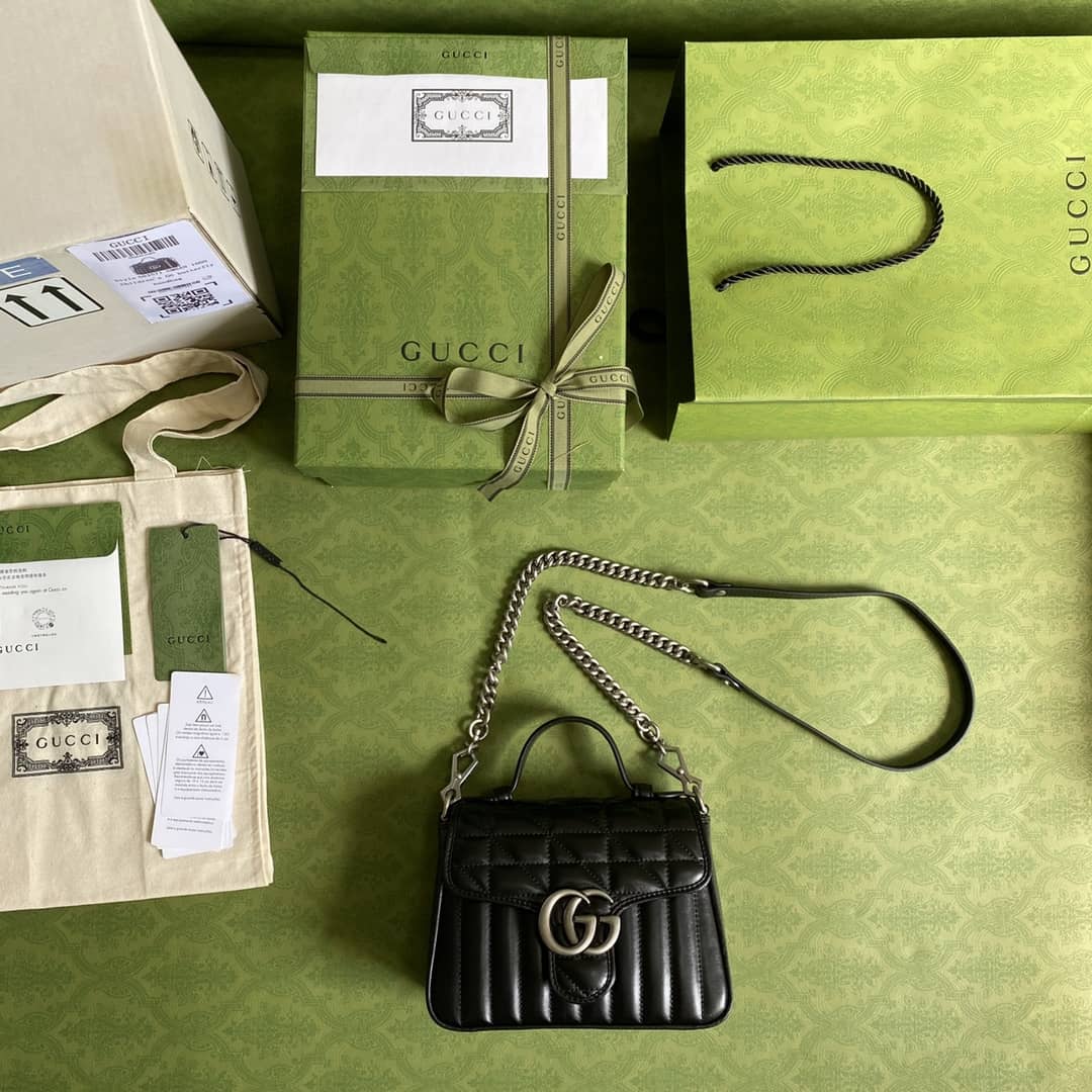 Gucci Marmont GG Mini Top Handle Bag Replica 583571