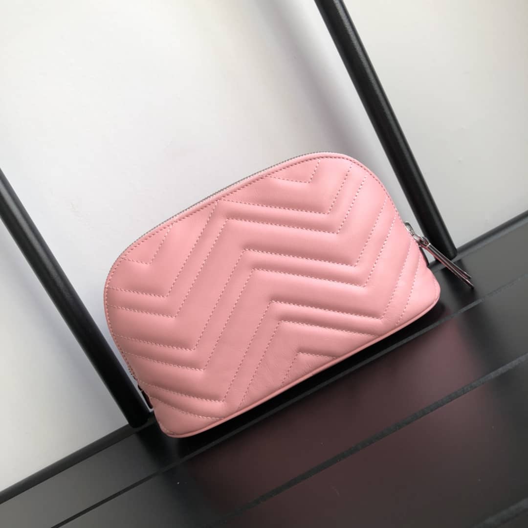 Gucci GG Marmont Quilted Vanity Bag Replica Pink 625690