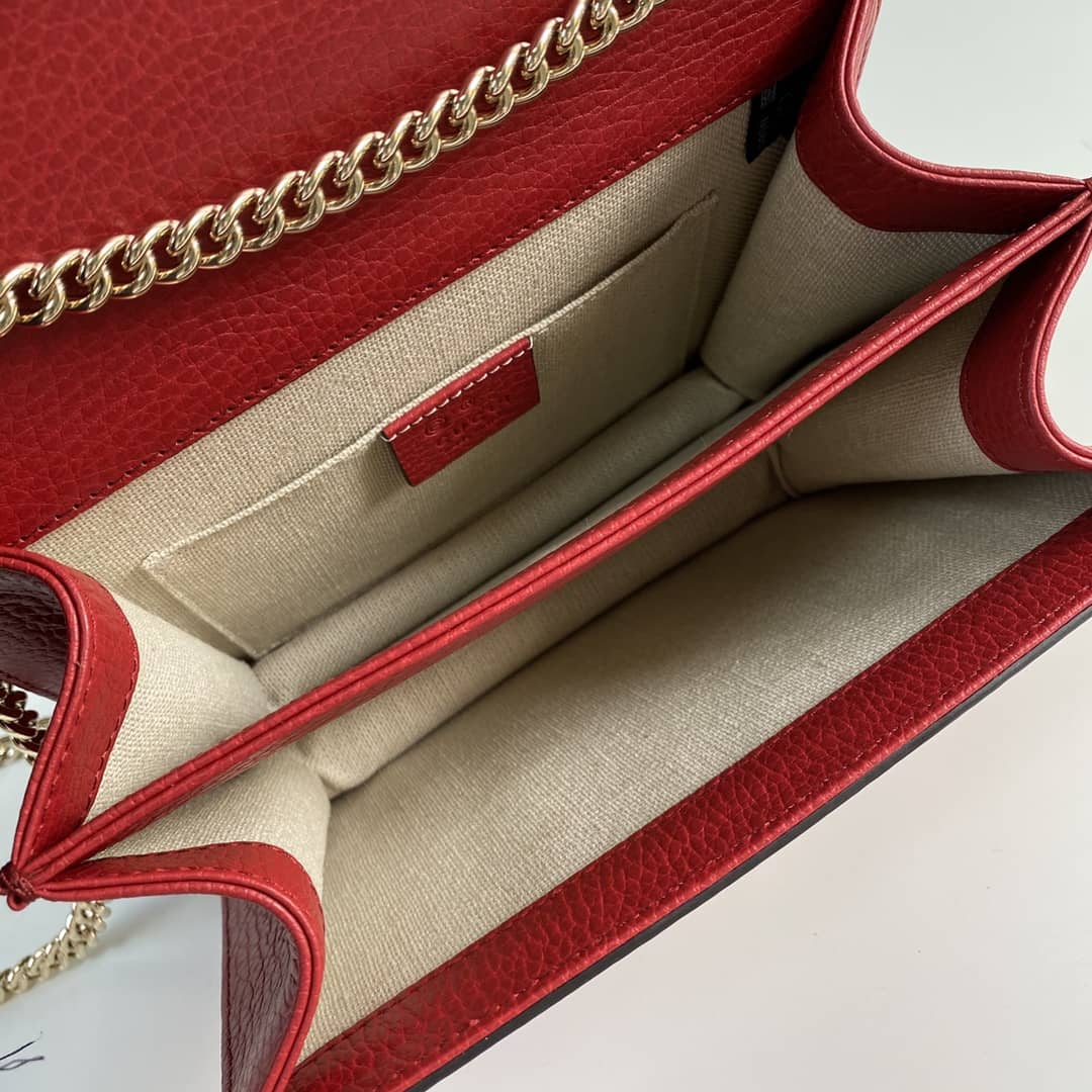 Gucci Interlocking Leather Chain Crossbody Bag Replica 510304