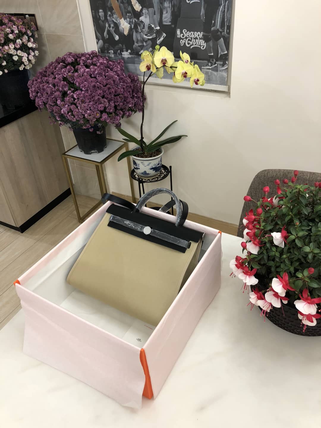 Hermes Bag Replica 31 Canvas Leather  HerBag