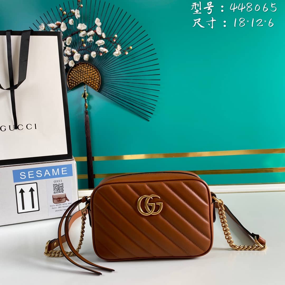 Gucci Crossbody Dupe Marmont GG Matelasse Leather Mini  448065