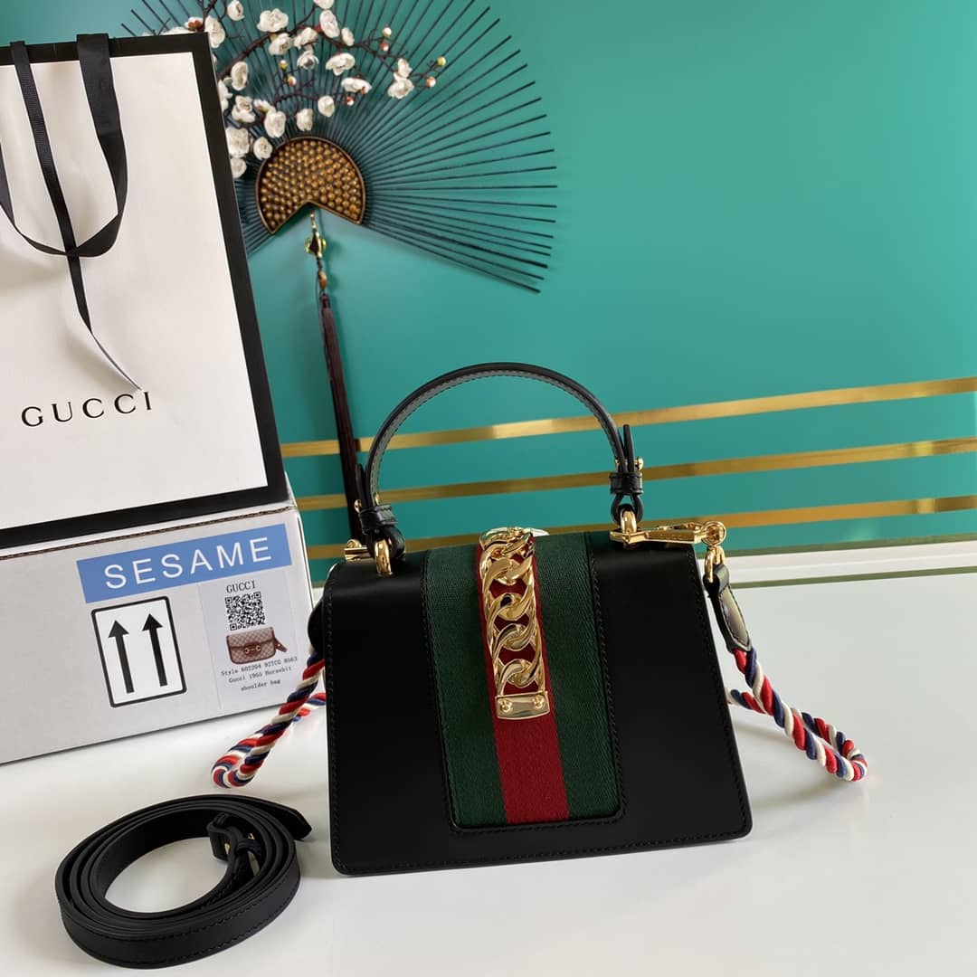 Gucci Womens Sylvie Leather Mini Bag Replica 470270