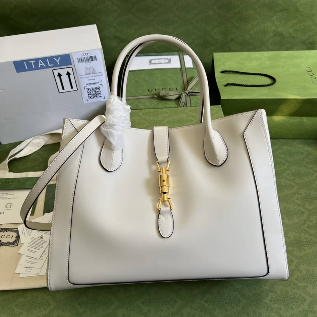 Gucci Jackie 1961 Large Tote Bag White 649015 Replica