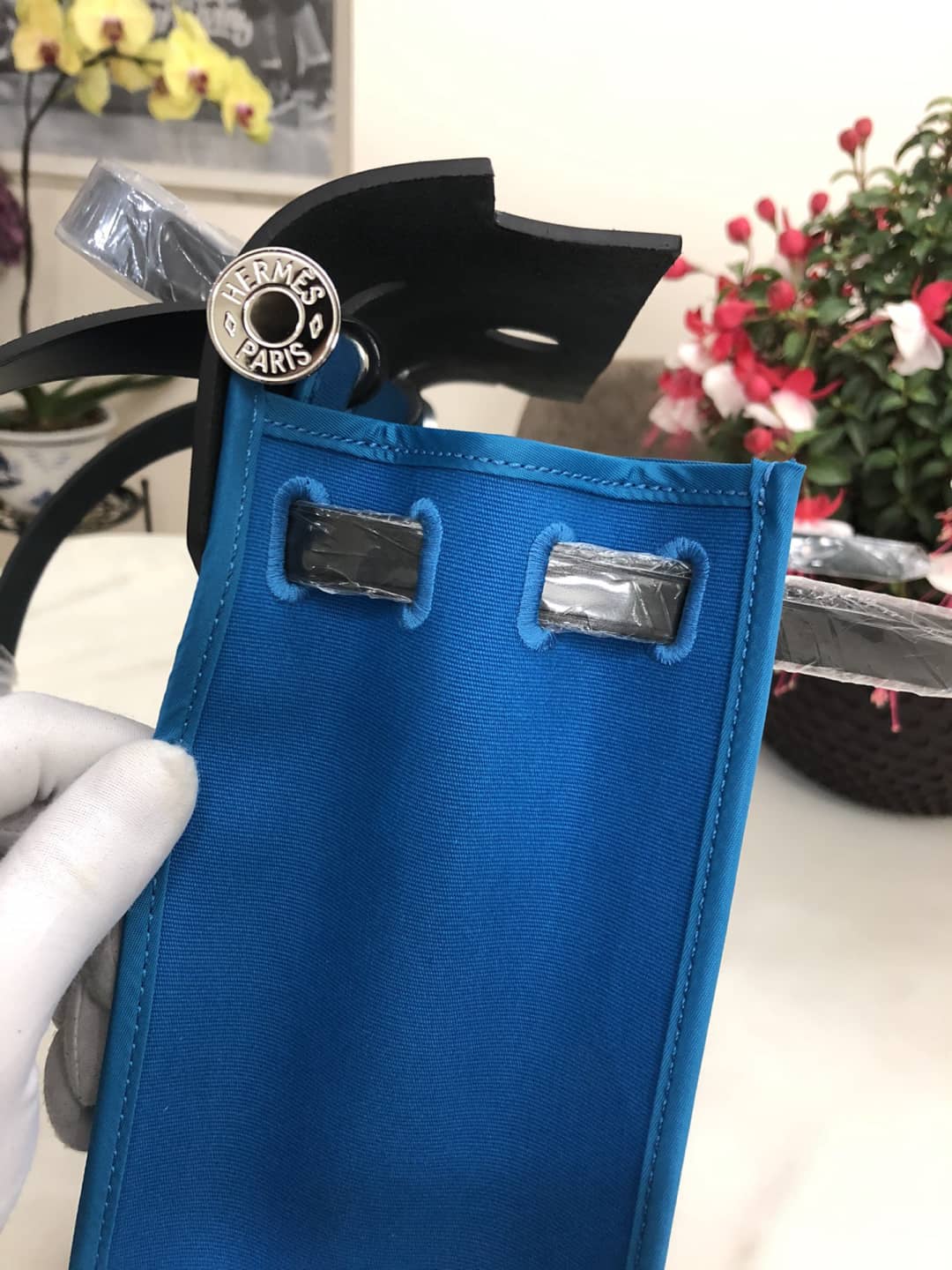 Hermes Bag Replica 31 Canvas Leather HerBag