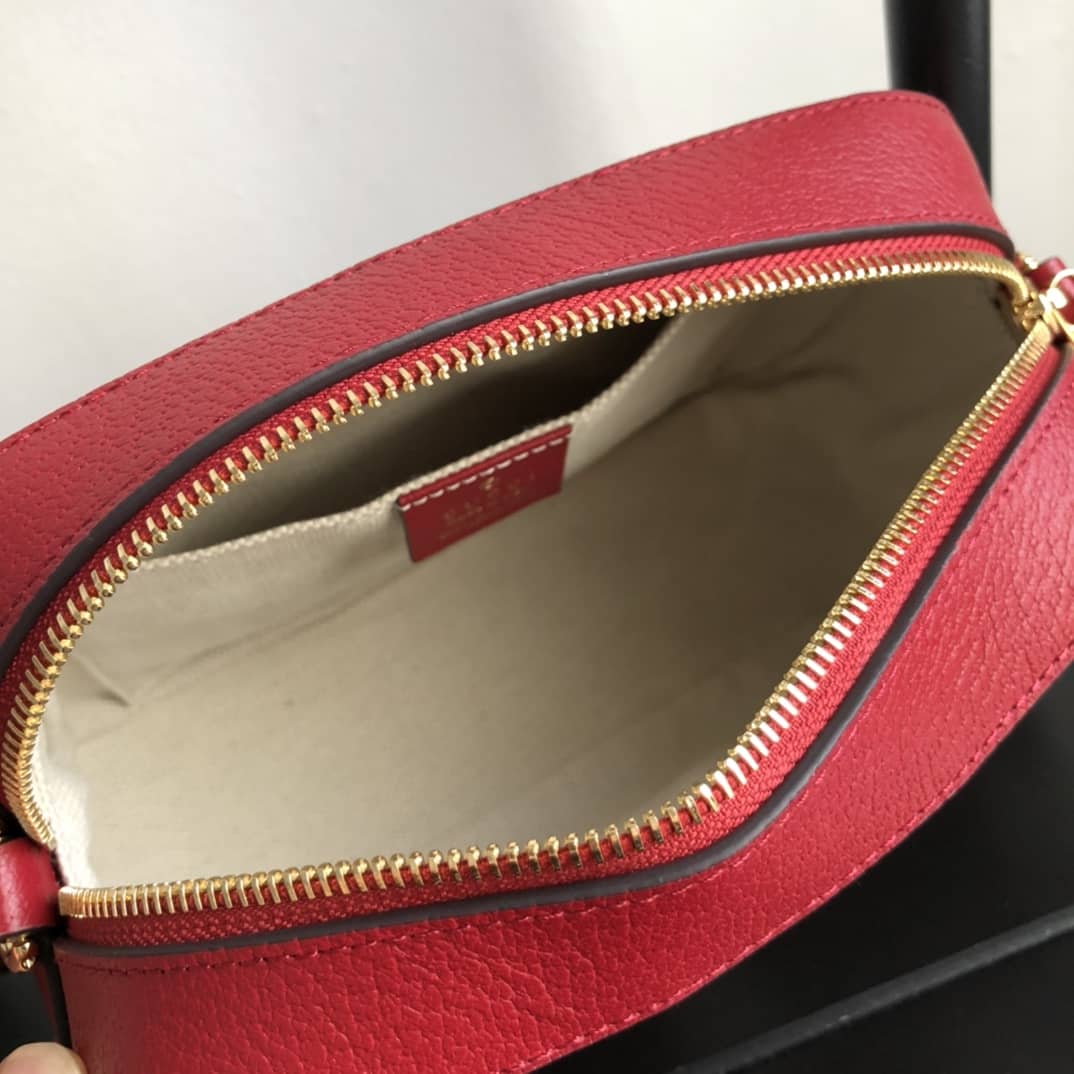 Gucci Supreme Canvas Camera Bag Replica Red 574886