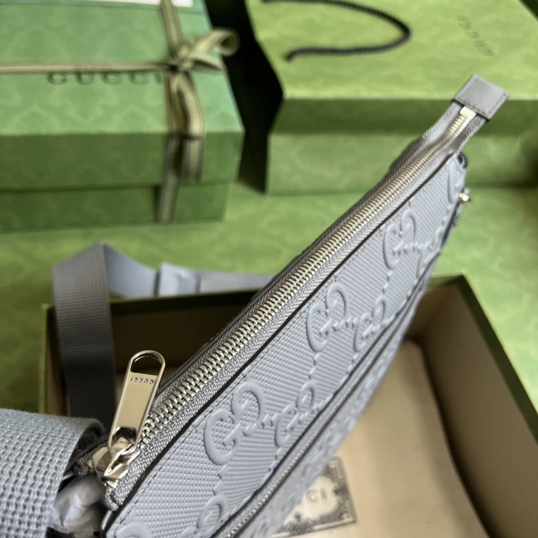 Gucci GG Signature Leather Messenger Bag 406410 Replica