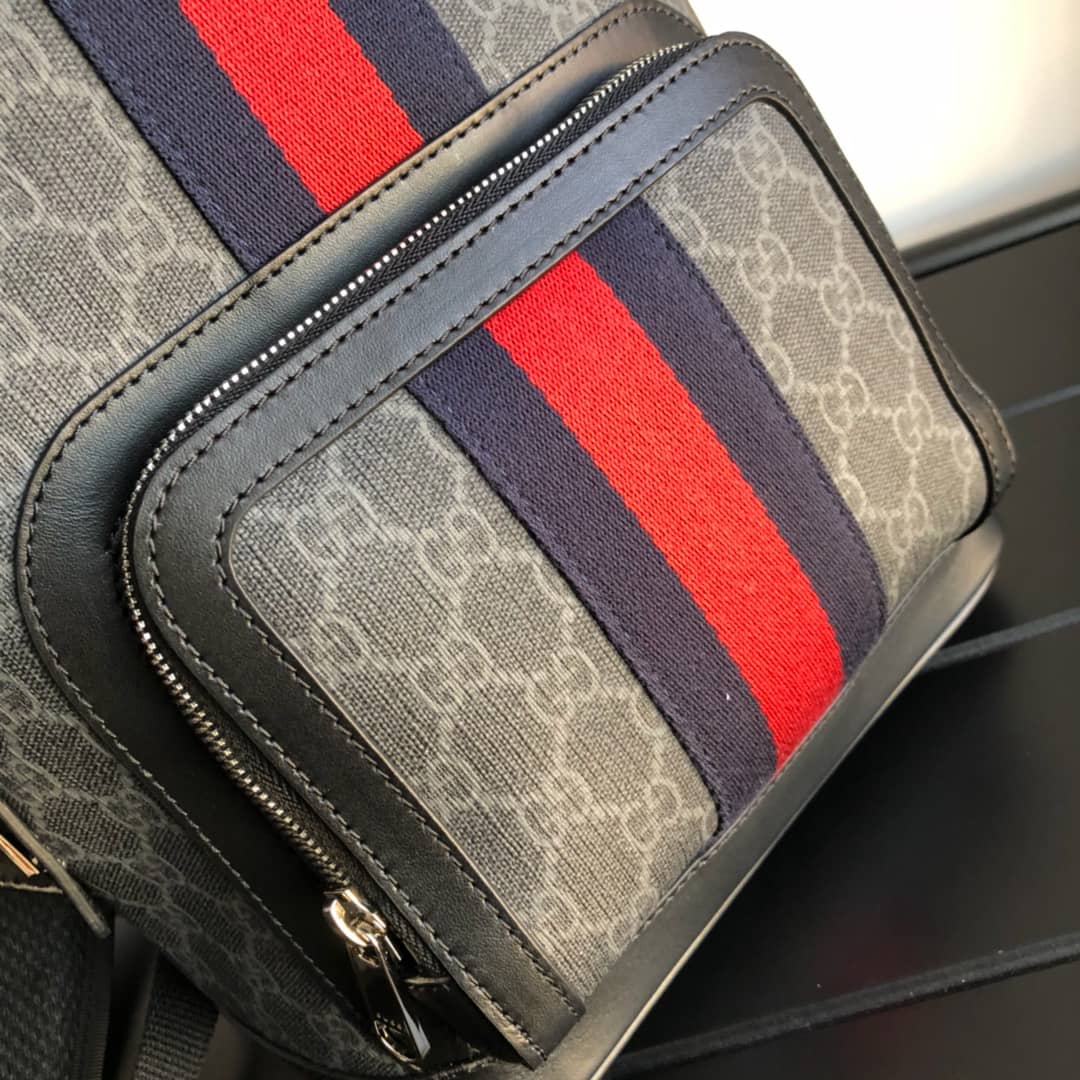 Gucci Ophidia Flora Small GG Supreme Canvas Replica Backpack Gray 547965