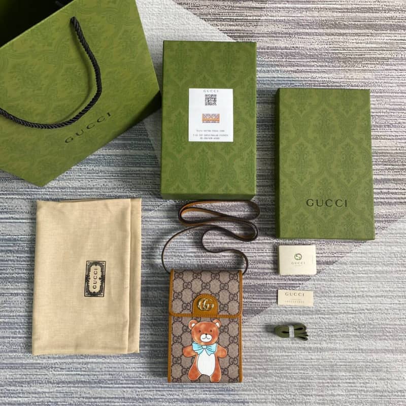 Gucci Teddy Bear Mobile Phone Bag Replica 647805