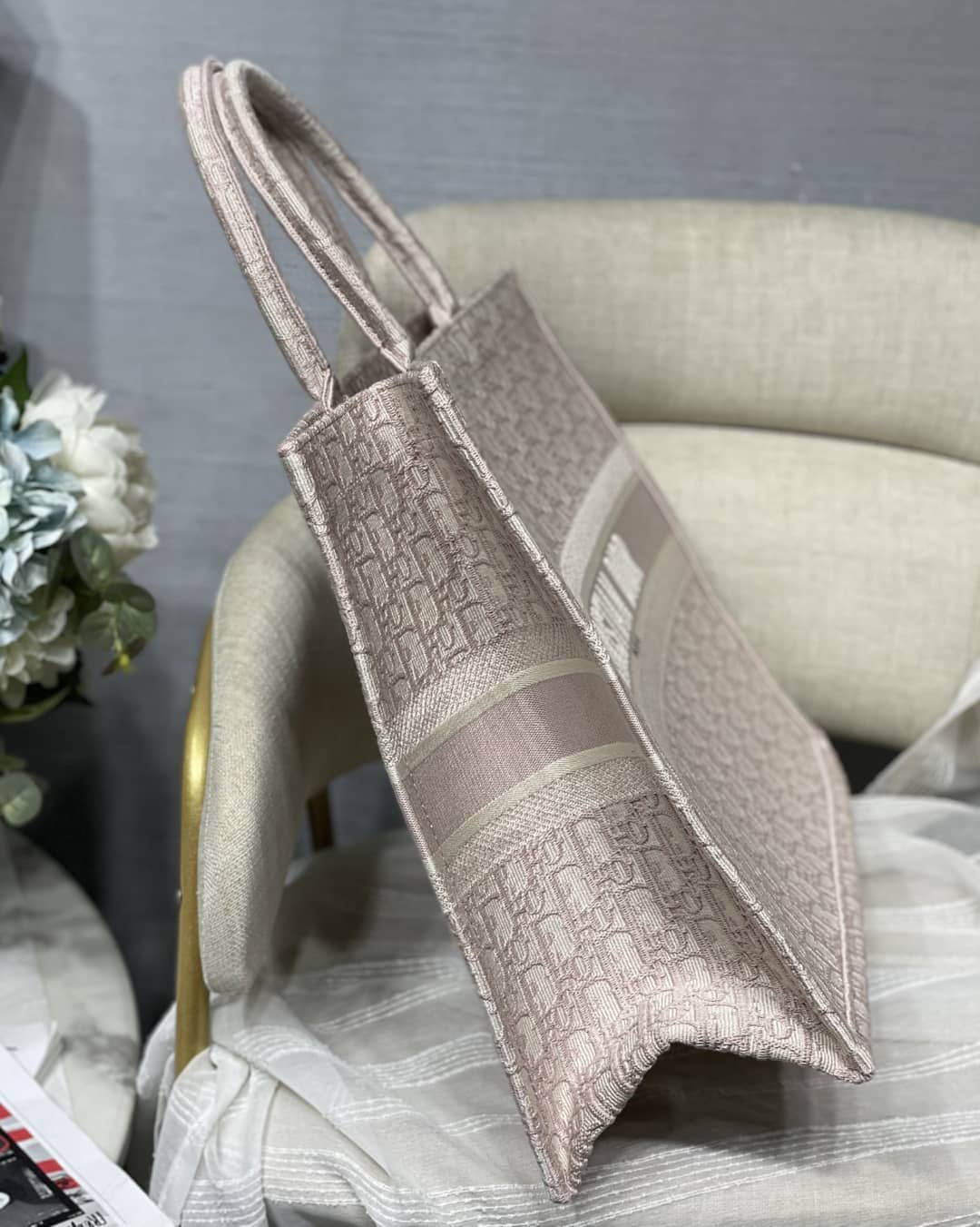 Christian Dior CD Book Embroidery Replica Tote