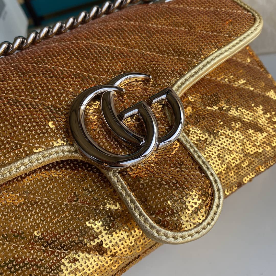 Gucci Marmont GG Matelasse Leather Mini Shoulder Bag Replica 446744