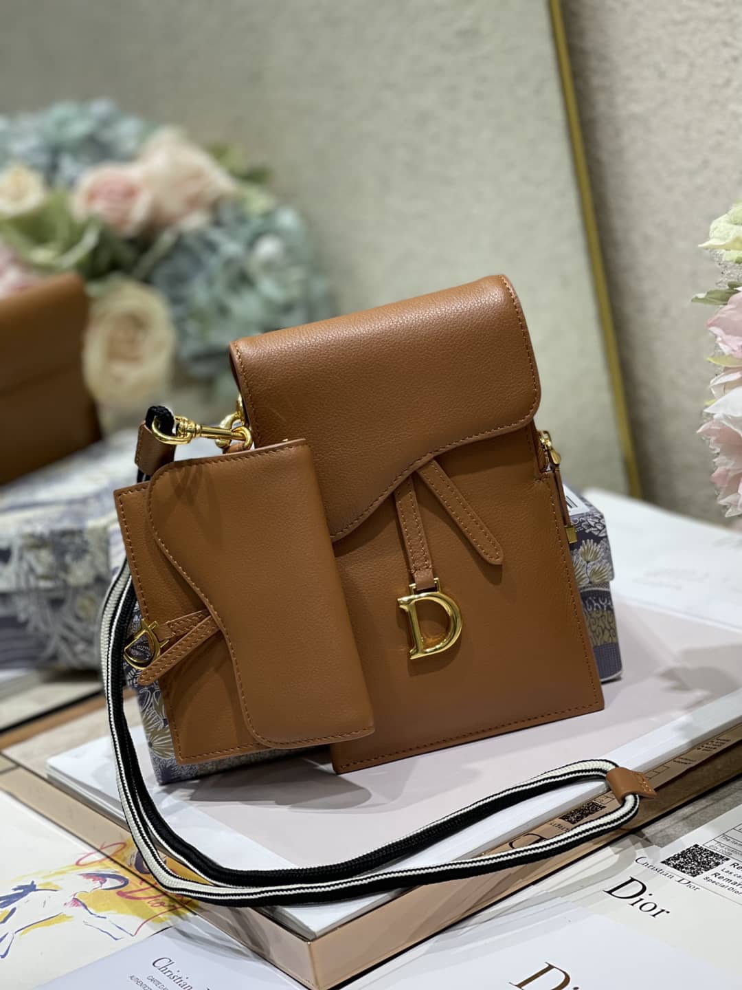 Dior Saddle Bag Dupe Vertical Pouch