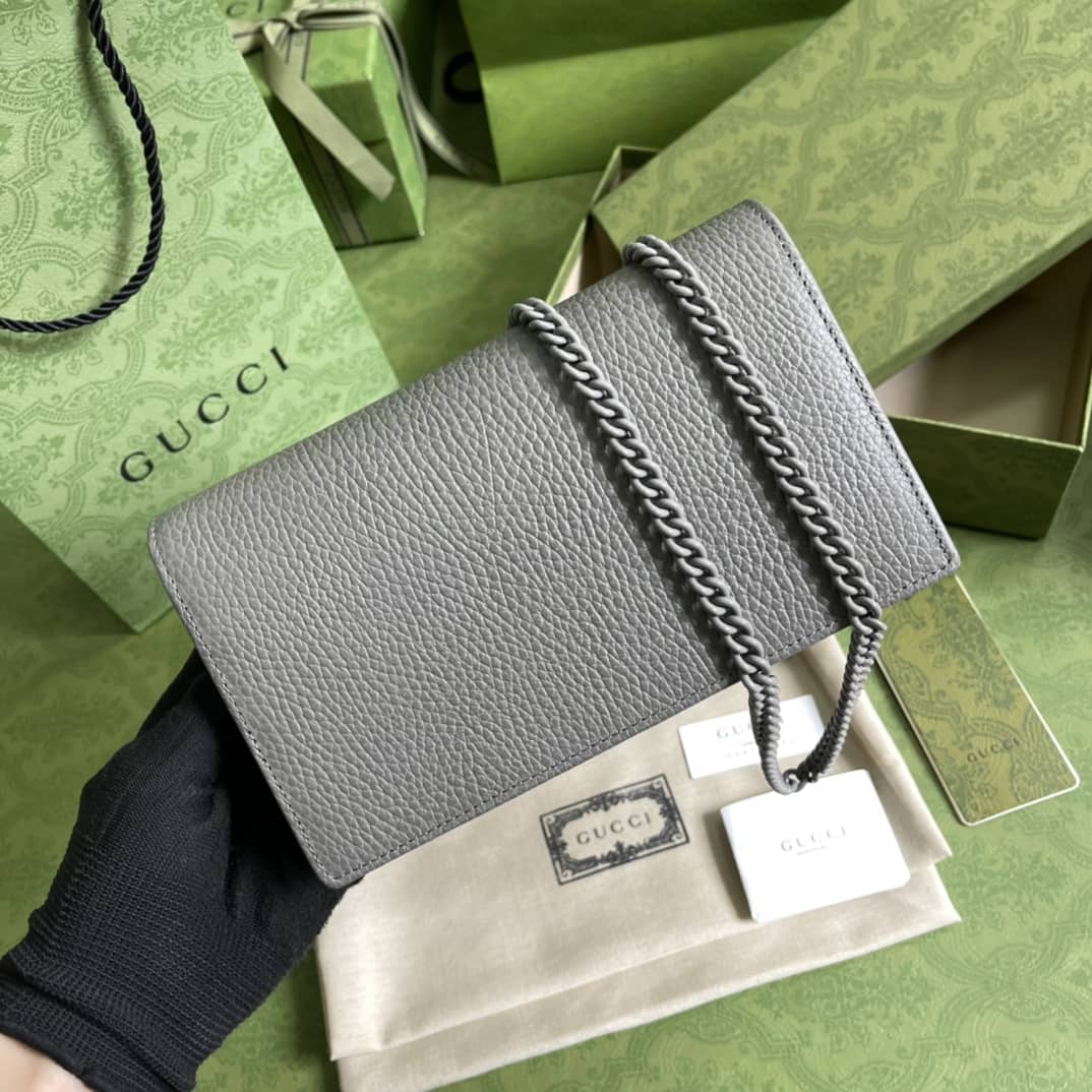 Gucci Marmont GG Leather Mini Chain Bag Replica 497985