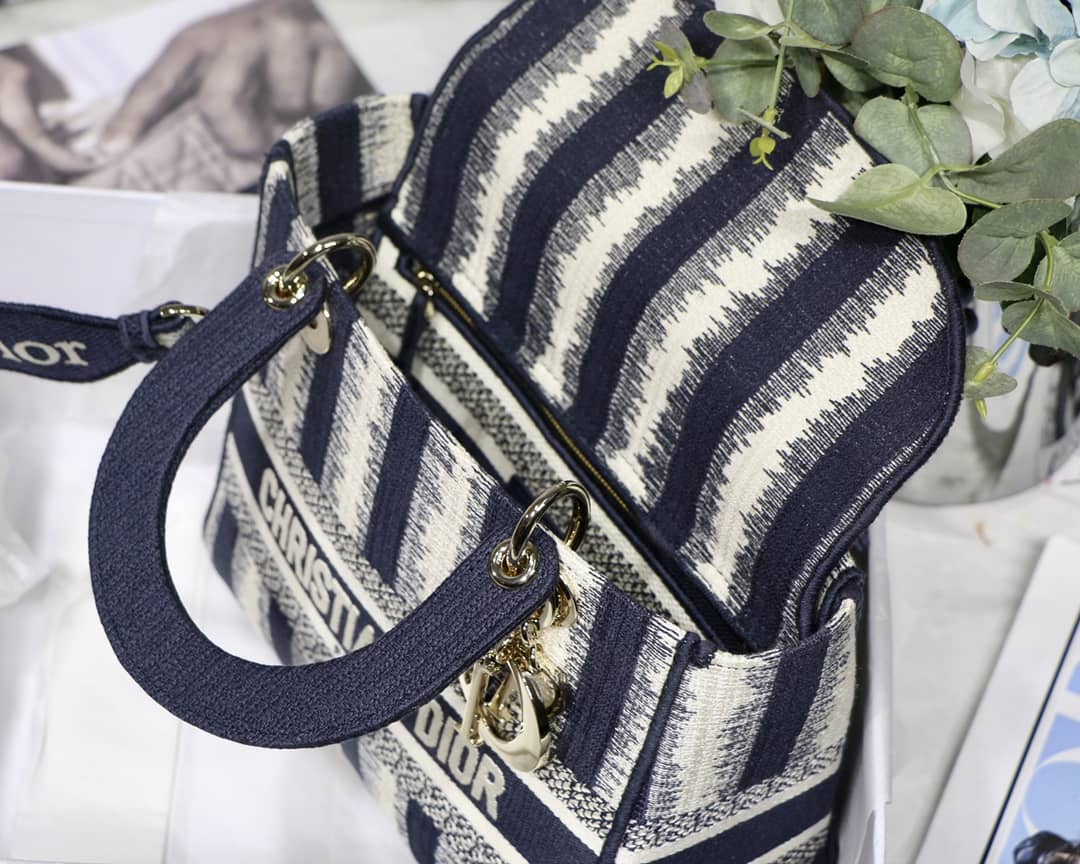 Lady Dior Dupe 24CM Paisley Embroidery Lady D-Lite
