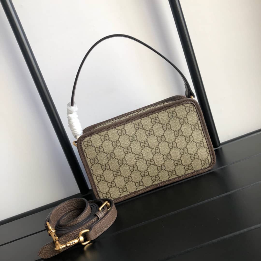 Gucci Supreme Leather Ophidia GG Camera Bag Replica 598130