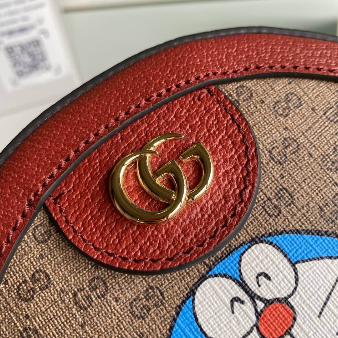 Gucci Doraemon GG Supreme Mini Shoulder Bag Replica 625216