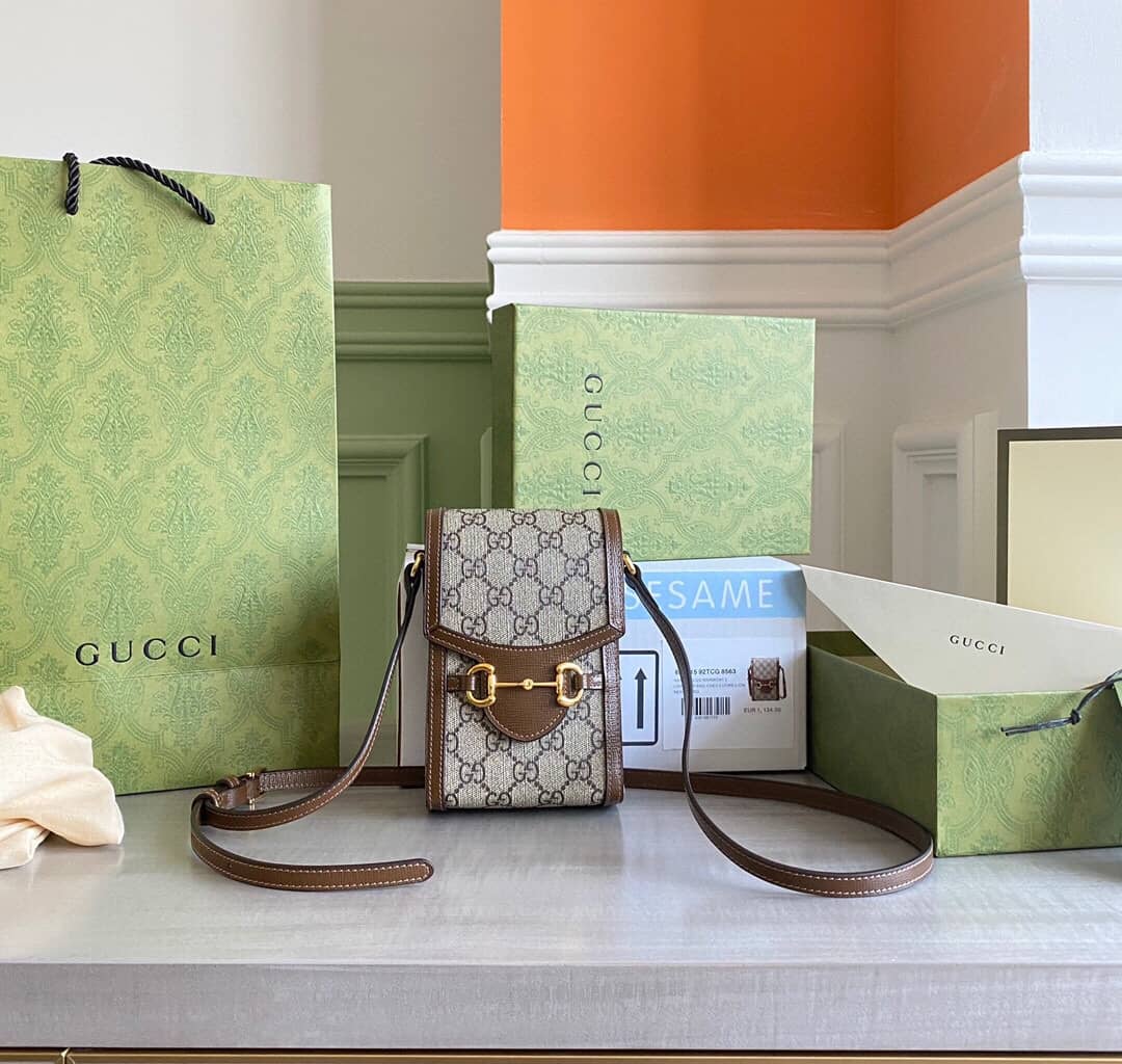 Best Replica Gucci Horsebit 1955 Mini Bag Replica Brown 625615(ColaReps)