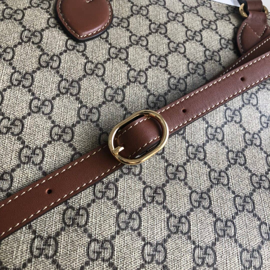 Best Replica Gucci Soft GG Supreme Baby Changing Bag Replica Brown 457356(ColaReps)