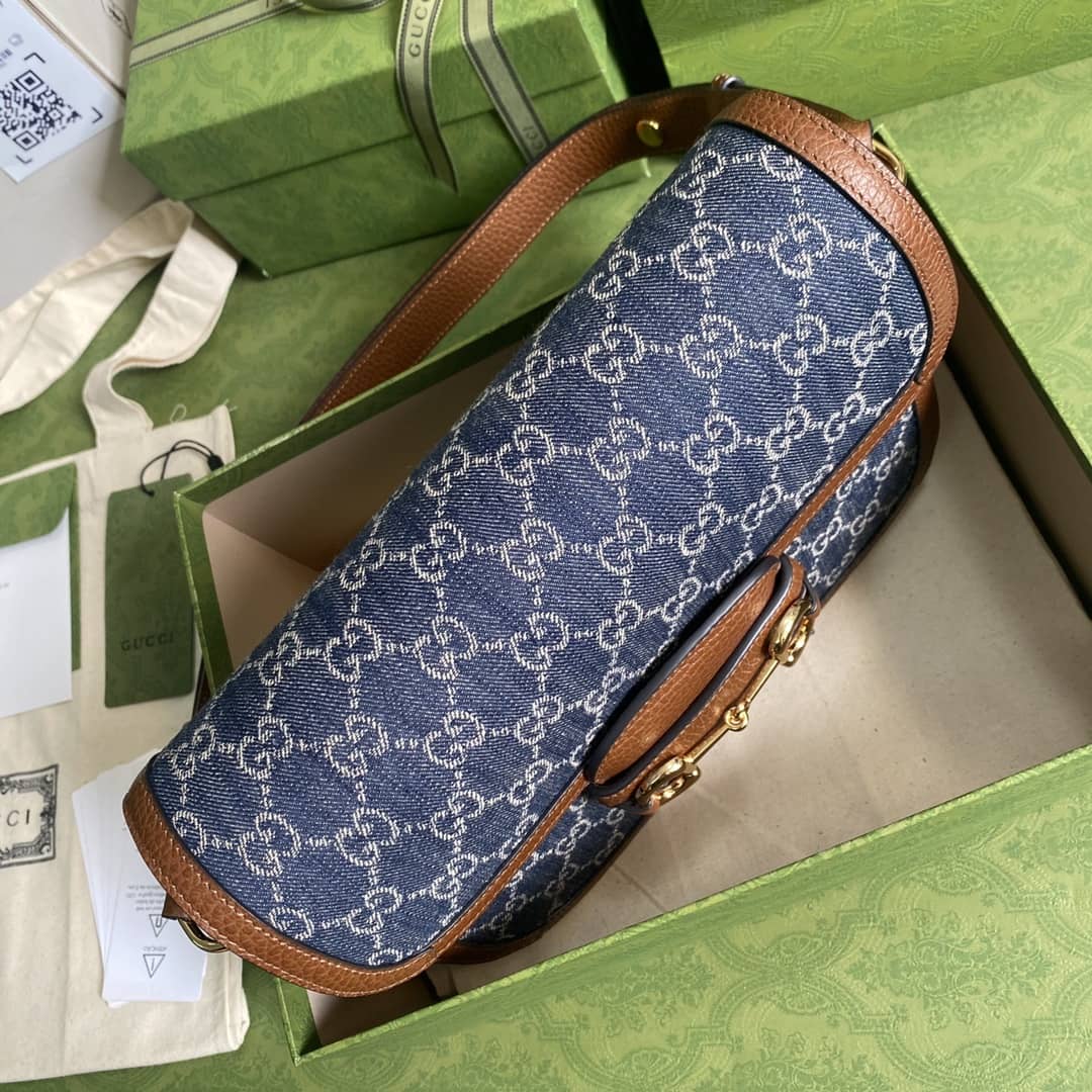 Gucci 1955 Horsebit Supreme Shoulder Bag Replica 602204