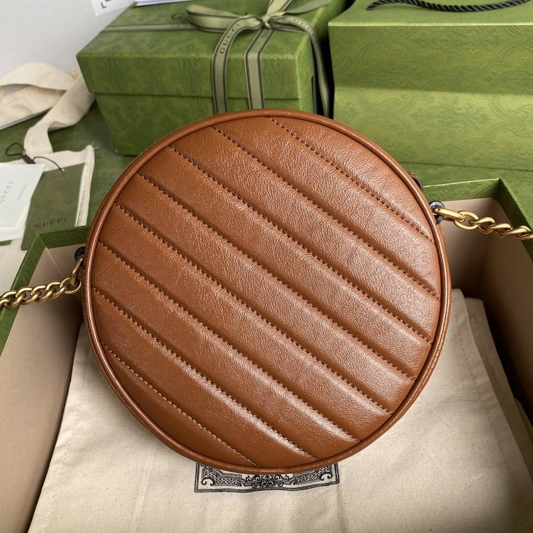 Gucci Crossbody Dupe Marmont GG Matelasse Mini Round 550154