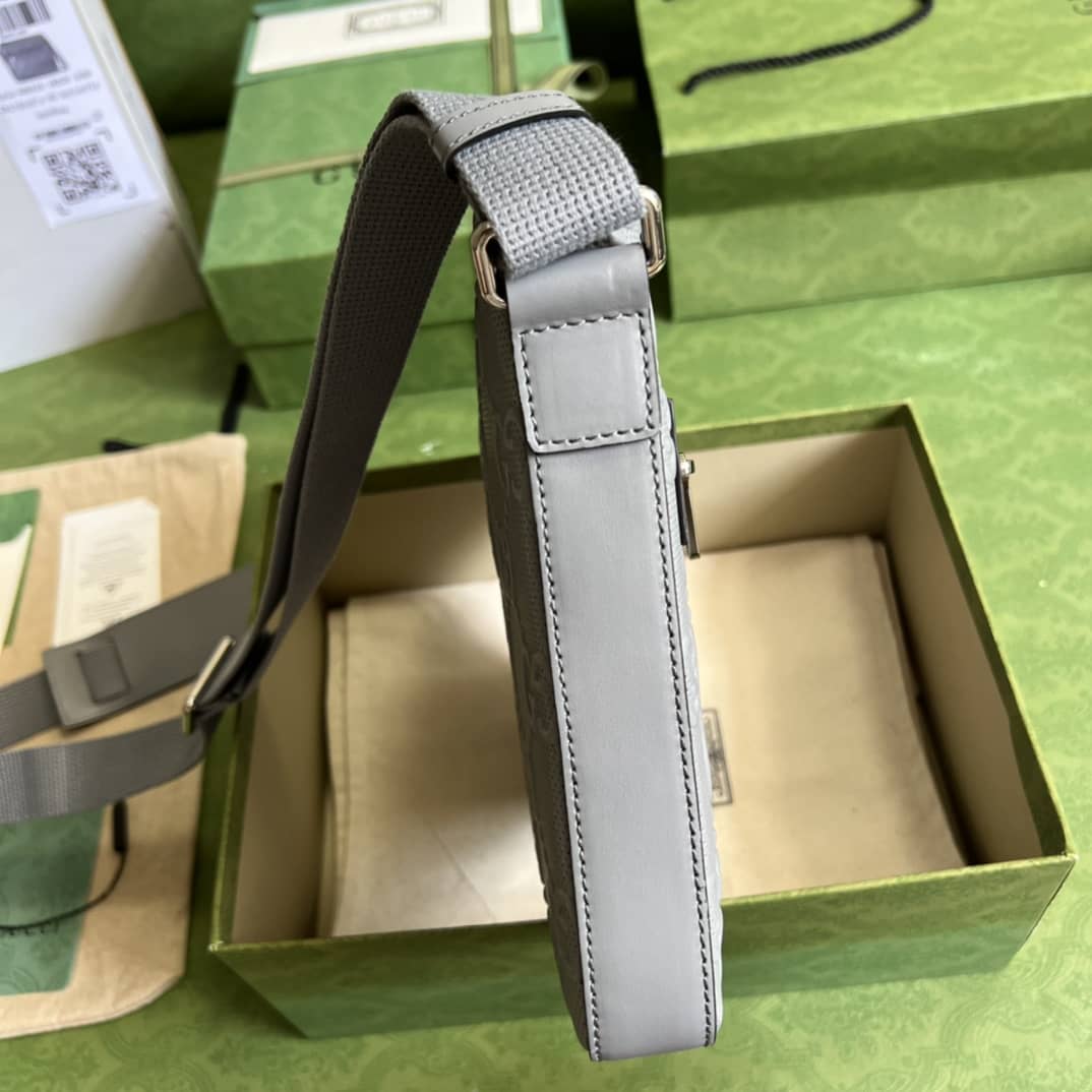 Gucci GG Signature Leather Messenger Bag 406410 Replica