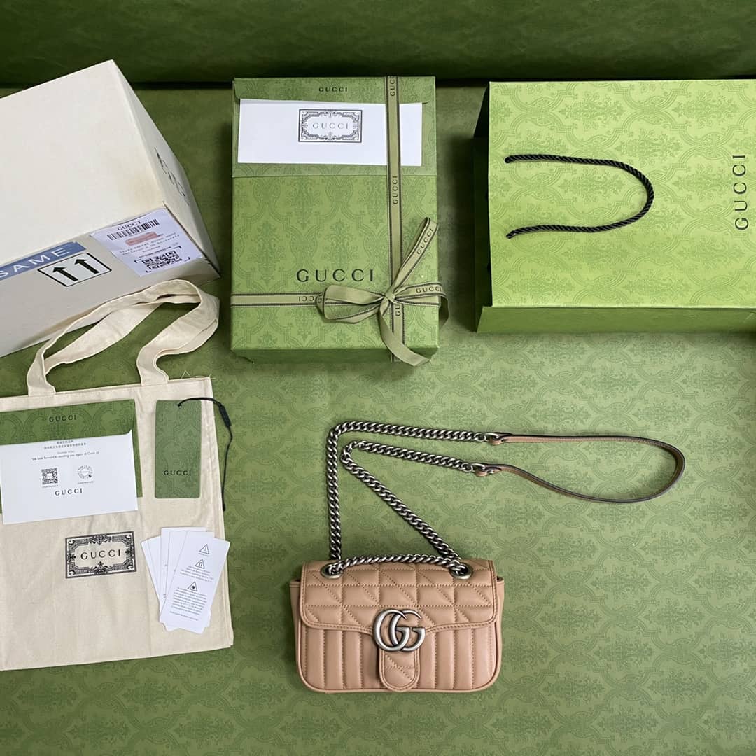 Gucci Marmont GG Matelasse Leather Mini Shoulder Bag Replica 446744