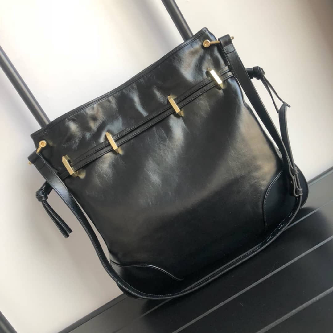 Gucci 1955 Horsebit Messenger Bag Replica Black 602089