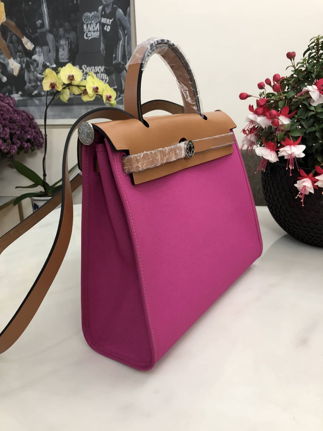 Replica Hermes Birkin Bag 31 Canvas Leather HerBag