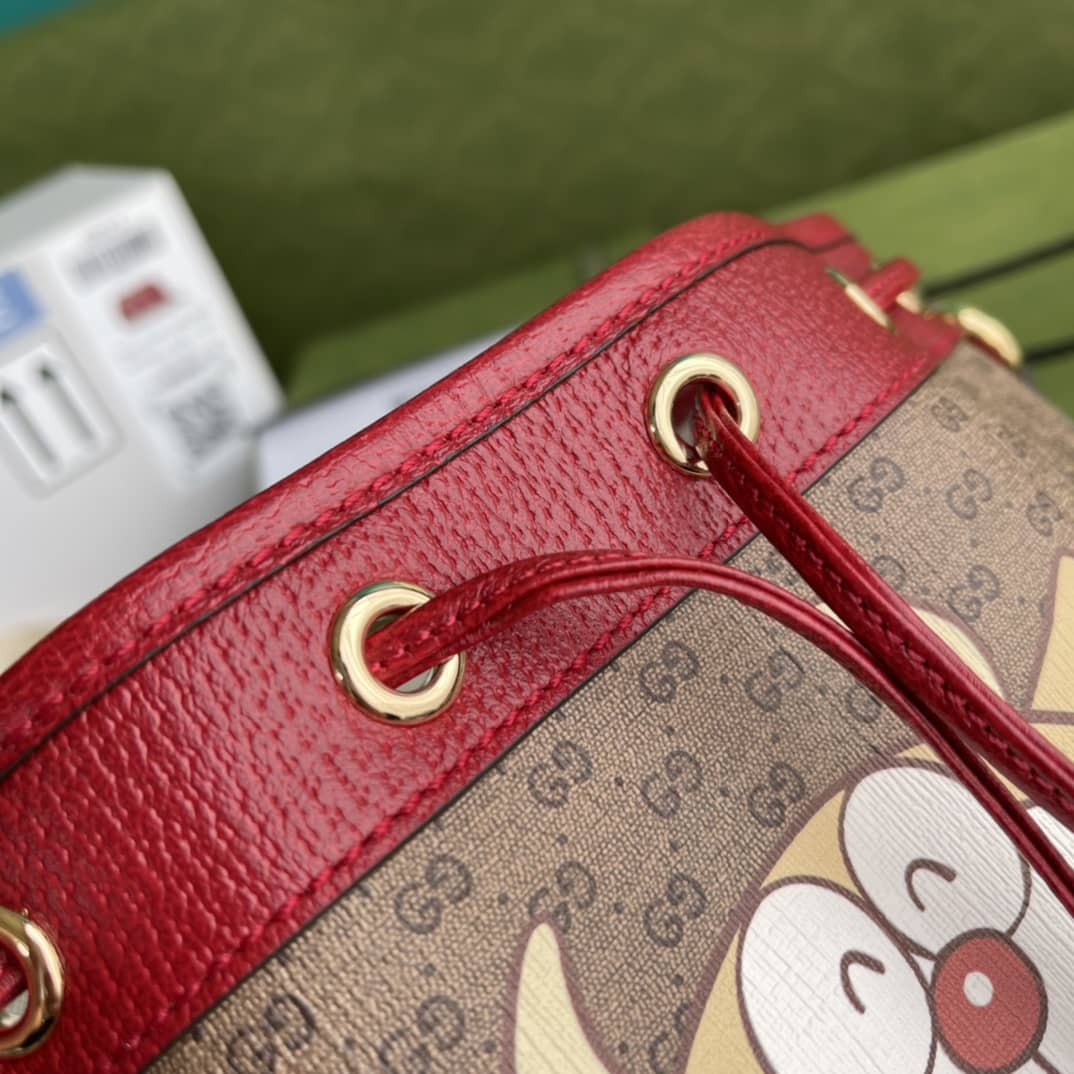 Gucci Doraemon x Gucci Small Bucket Bag Replica 655597