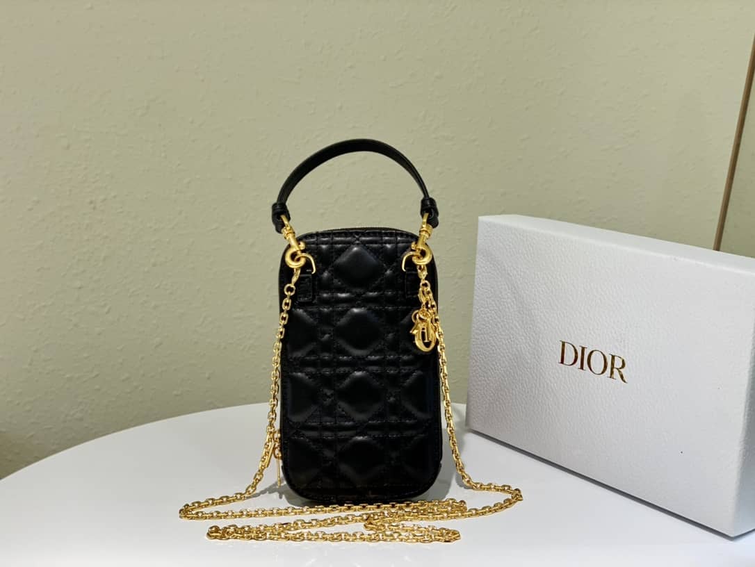 Lady Dior Dupe Lambskin 18CM Phone Holder