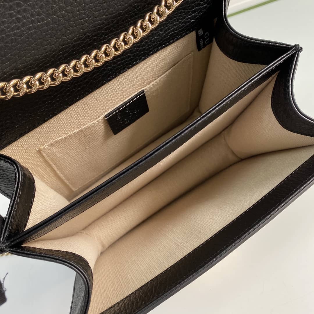 Gucci Interlocking Leather Chain Crossbody Bag Replica 510304