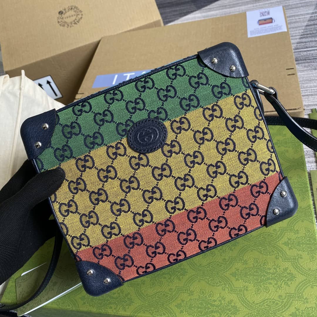 Gucci Supreme GG Leather Square Shoulder Bag Replica 626363