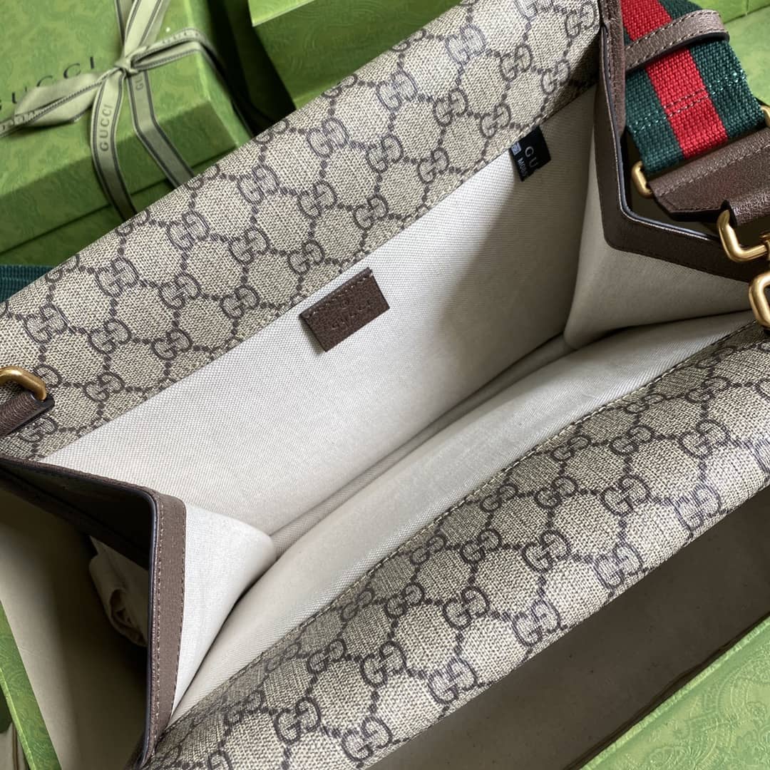 Gucci Supreme GG Cat Head Leather Messenger Bag Replica 495654