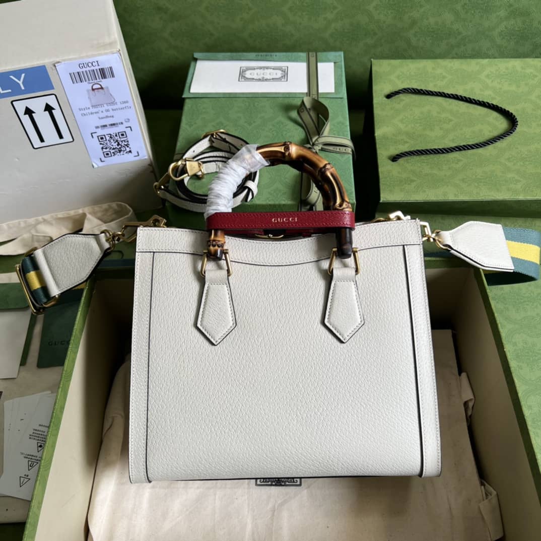 Gucci Diana Small Tote White 702721 Replica Bag