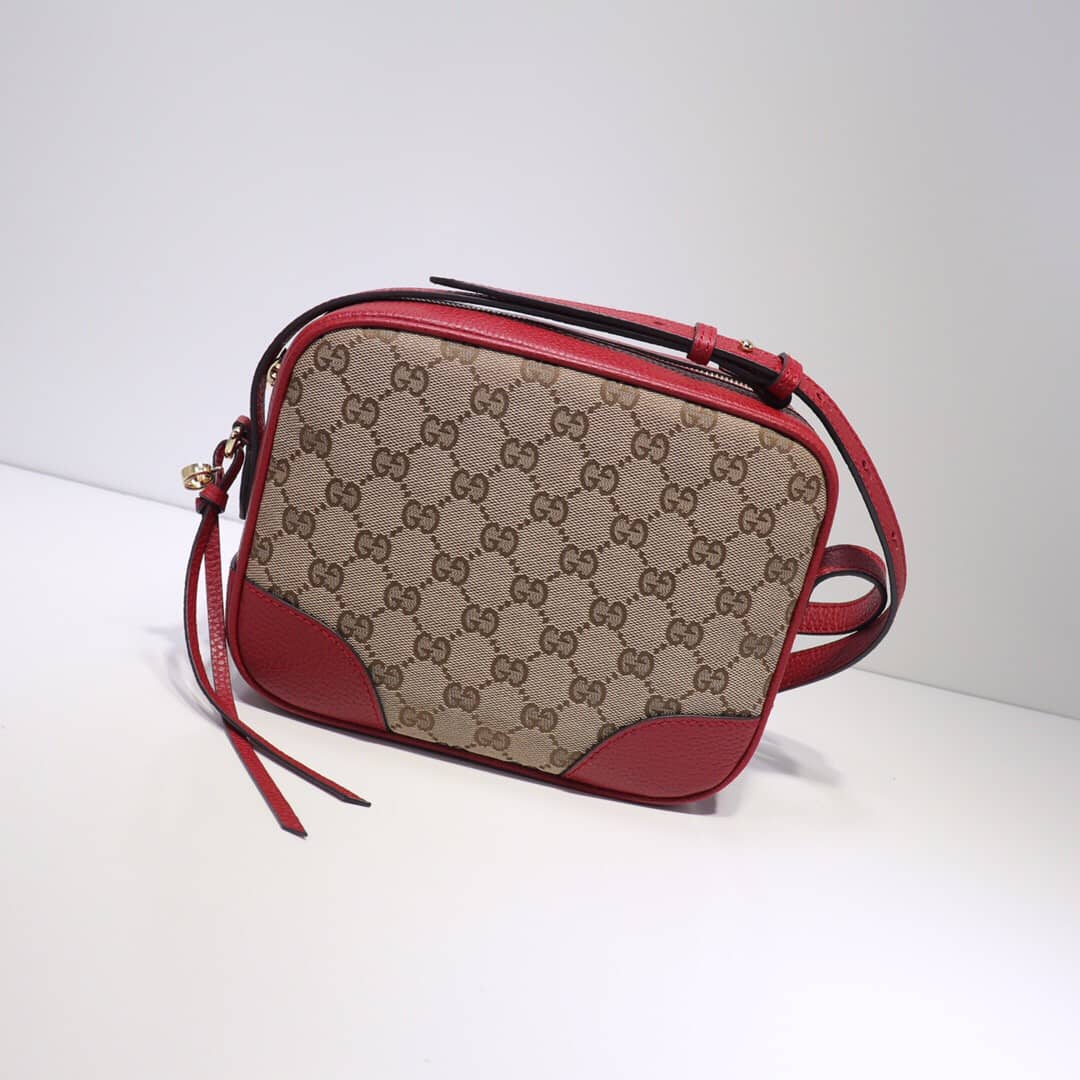 Gucci GG Canvas Messenger Bag Replica Red 449172